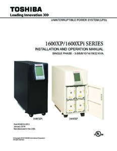 Toshiba 1600XP XPi Installation Manual pdf 1