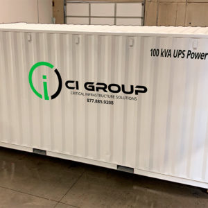 100 kVA self contained outdoor ups system rental