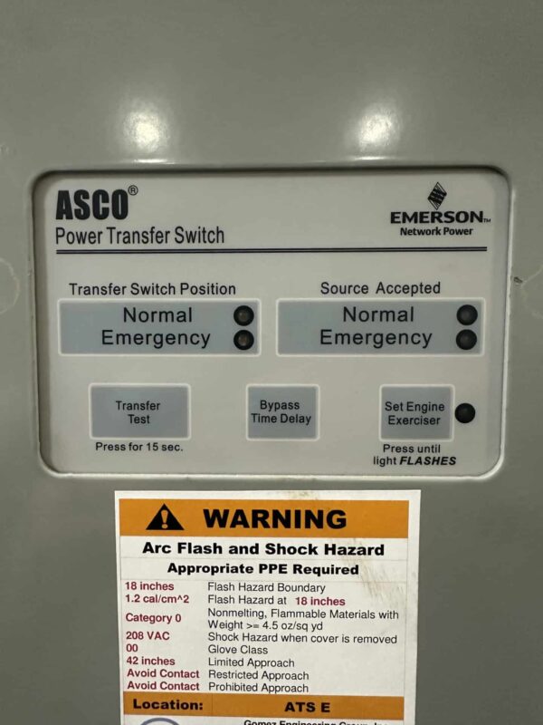 ASCO 300 Series 1600A 208V Automatic Transfer Switch - Image 4