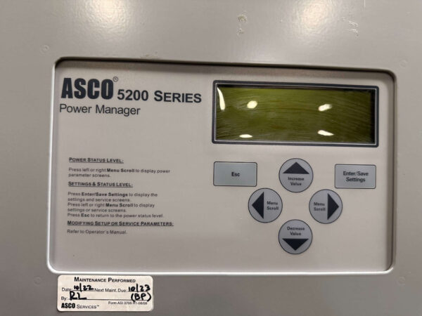 ASCO 7000 Series 1200A 480V ATS with ISO Bypass - Image 3