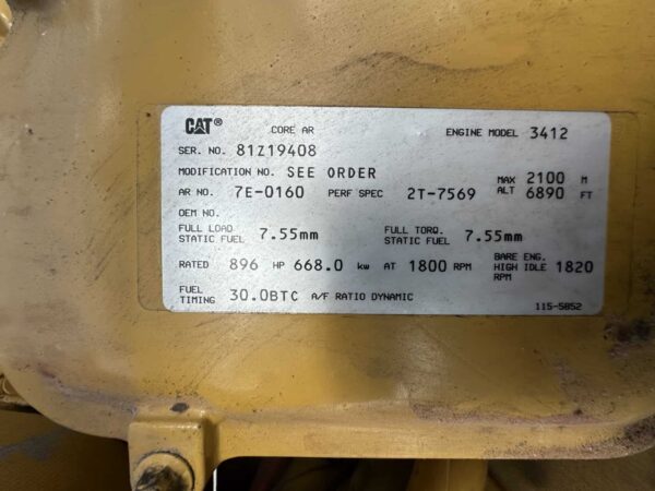 CAT 3512 600 kW 480V Diesel Generator Set 36