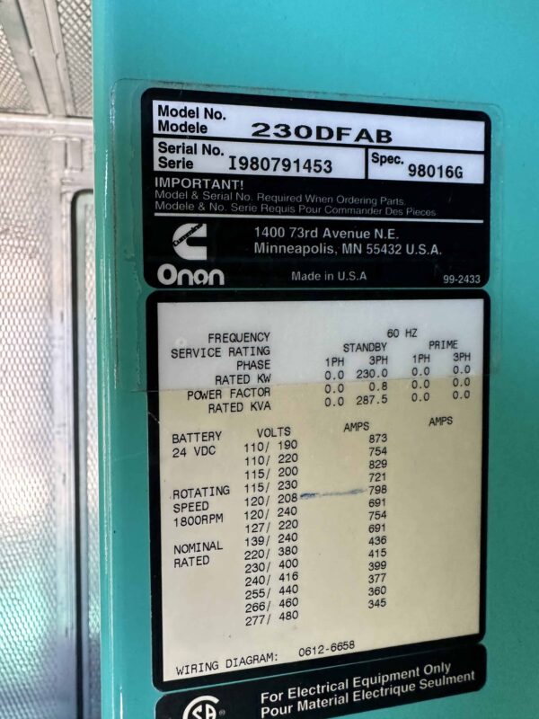 Cummins 230DFAB 230kW Diesel Generator Set 9 scaled