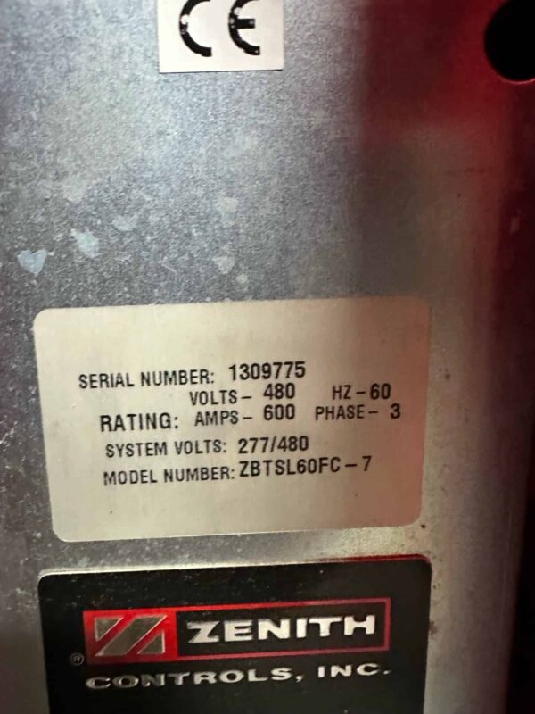 Zenith 600A 480V Automatic Transfer Switch - Image 3