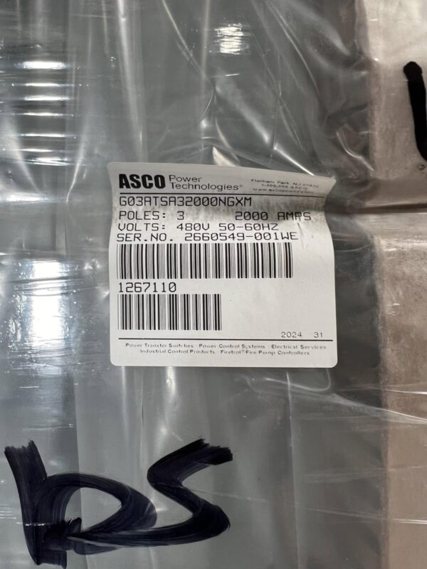 New ASCO 300 Series 2000A 480V Automatic Transfer Switch - Image 2