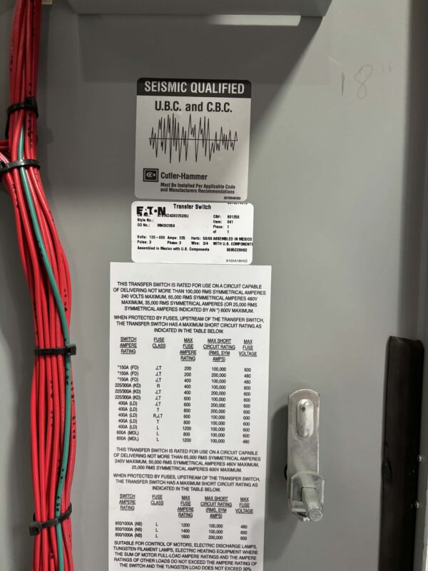 Eaton 225A Automatic Transfer Switch - Image 3