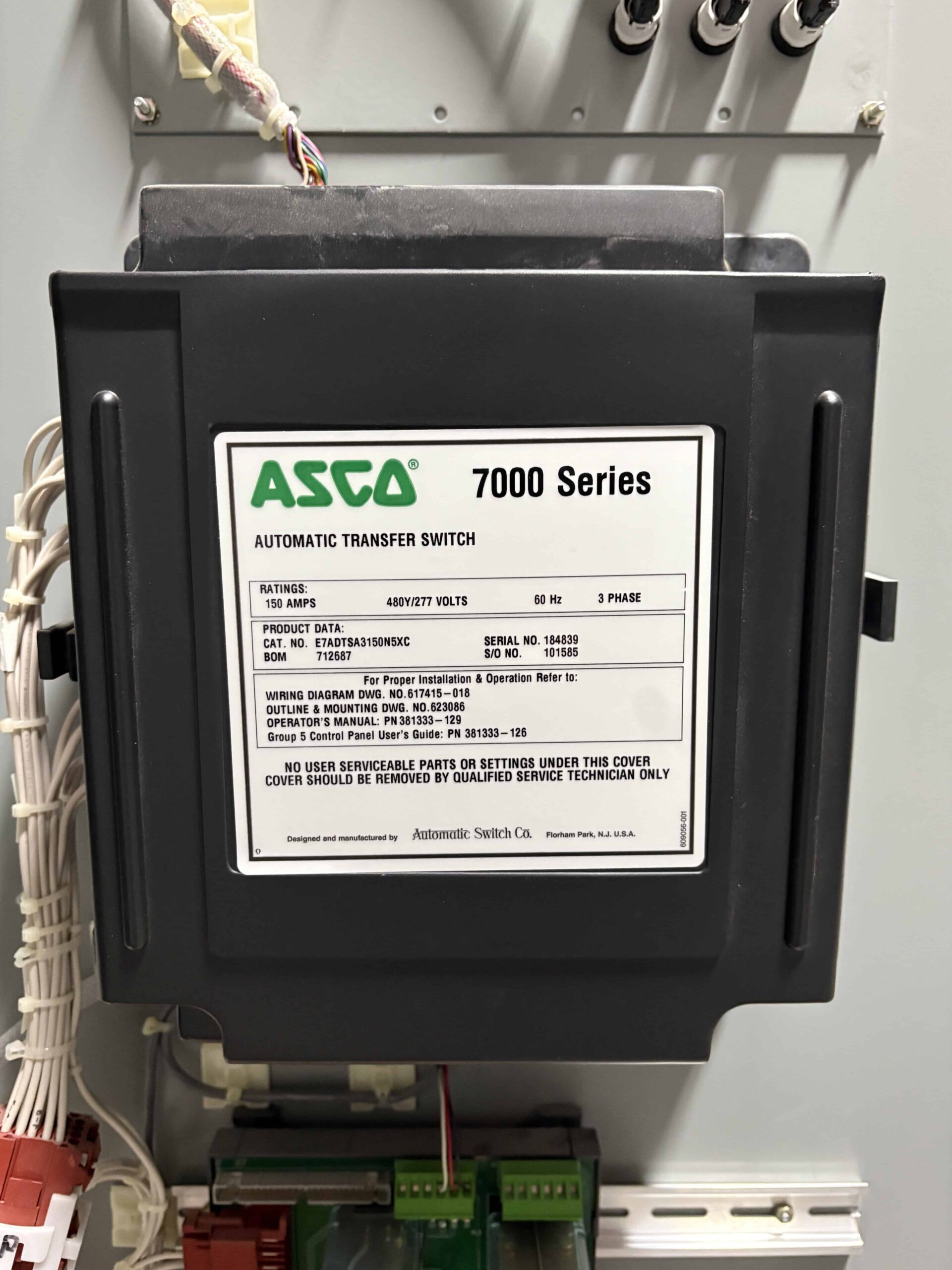 ASCO 7000 Series 150A ATS 6 scaled ASCO 7000 Series 150A 480V Automatic Transfer Switch - Image 4