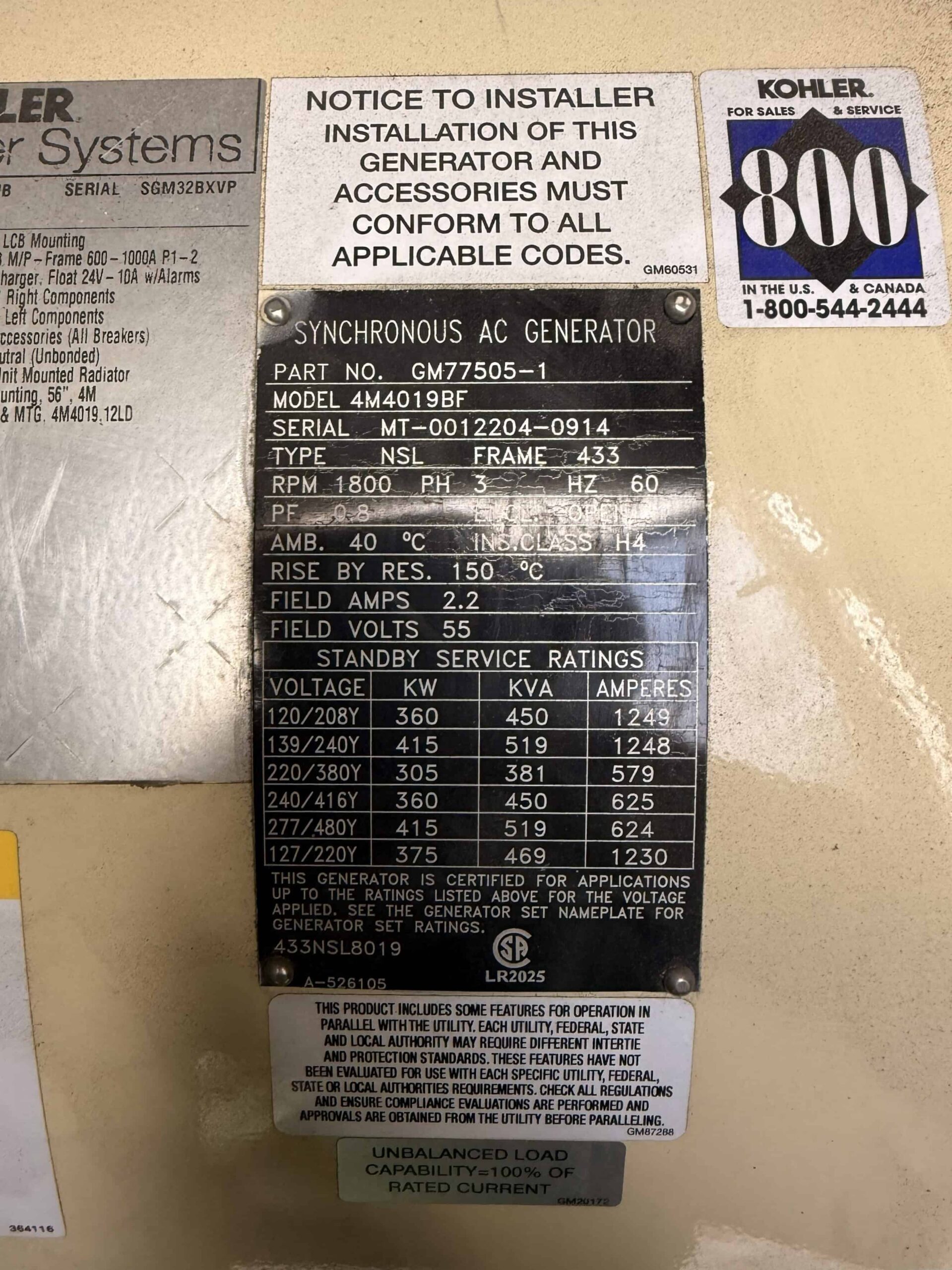 Kohler 350REOZJB 350kW Diesel Generator 7 scaled Kohler 350REOZJB 350 kW Diesel Generator Set - Image 12