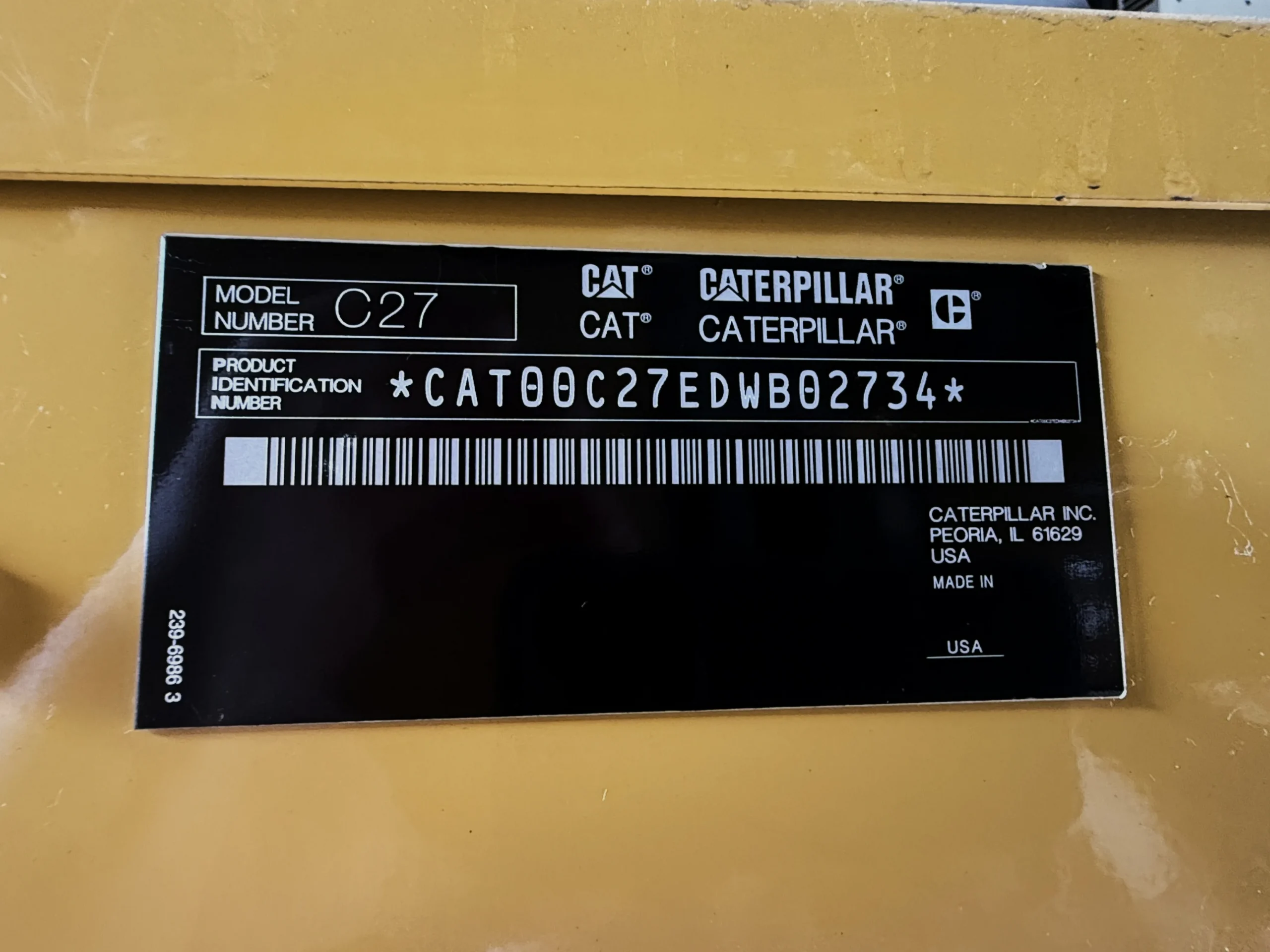 2011 CAT C27 750kW Generator Set Serial Number DWB02734 scaled 1 CAT C27 750kW 480V Diesel Generator Set - Image 7