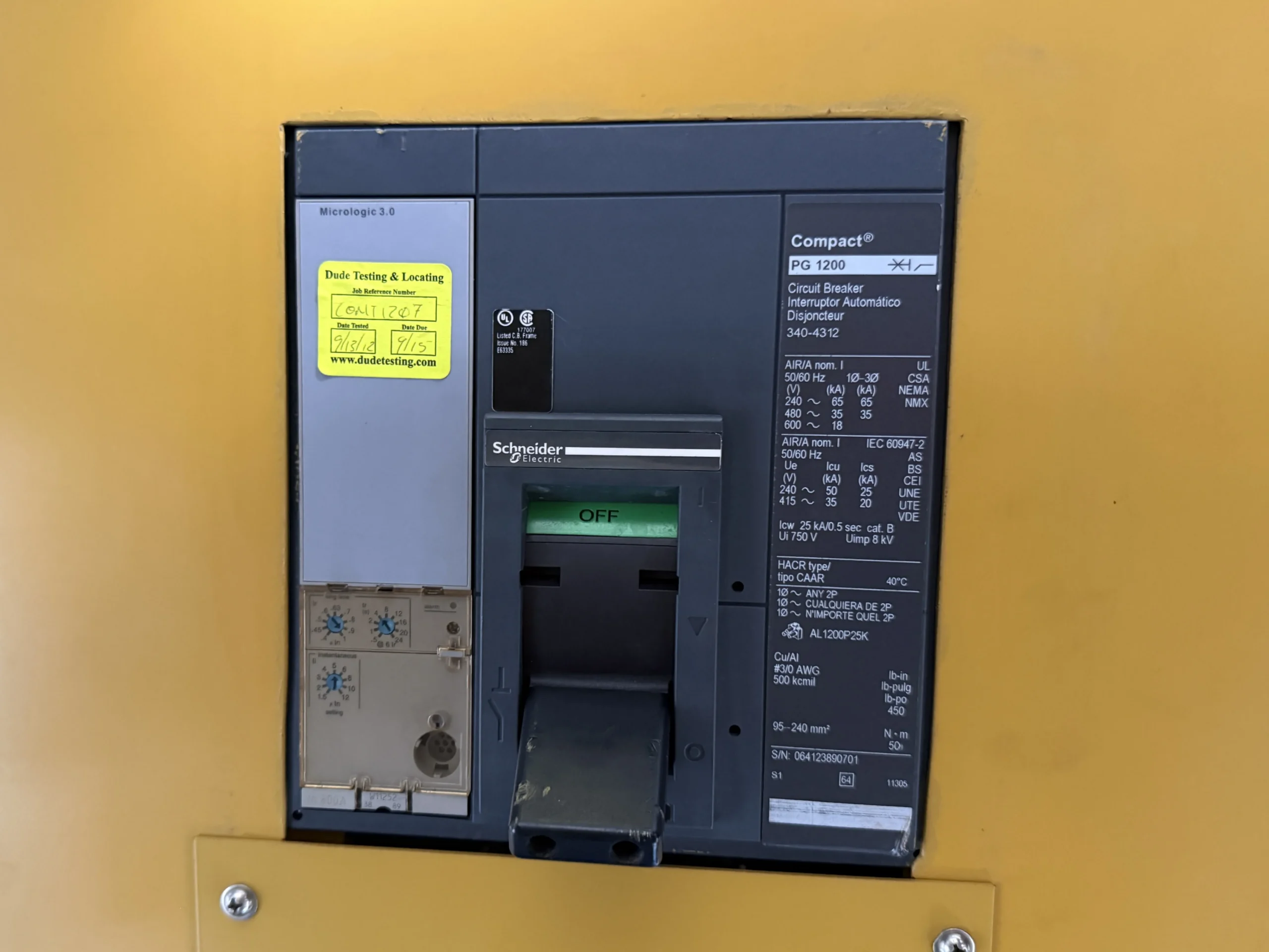 2011 CAT C27 750kW Schneider Compact PG1200 Breaker scaled 1 CAT C27 750kW 480V Diesel Generator Set - Image 27